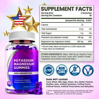 Supplément de gommes à mâcher de citrate de magnésium de gommes de potassium et de magnésium pour les crampes dans les jambes et les muscles