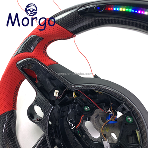 Accessori Interni per <span class=keywords><strong>Alfa</strong></span> <span class=keywords><strong>Romeo</strong></span> Stelvio Ti 2019+ Giulia, Volante in Fibra di Carbonio Personalizzato con LED RPM - Product Image 4