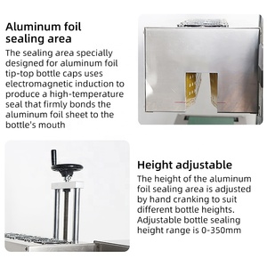 Máquina Selladora de Inducción por Calor para Tapas de Botellas de Vidrio, Plástico, PET, PP, PE y Papel de Aluminio para Uso Comercial en Fábricas - Product Image 3