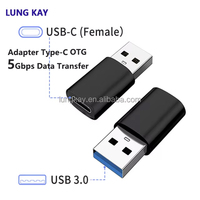 Adaptateur USB 3.0 mâle vers USB C femelle OTG Plug and Play, transfert de données 5 Gbps, convertisseur Type C pour chargeur d'ordinateur portable, connexion stable