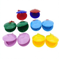 Wholesale Plastic Castanets for Kids Orff Percussion Instrument Round Clapper Baby Early Education Musical Toy