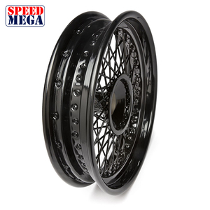 Two Line Laced Black Wire <b>Wheel</b> 19 Inch 3.62J Wide 60 Spokes Center <b>Lock</b> 42mm Hub for Riley Pre War Classic Restoration - Product Image 1