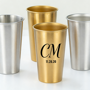 Gobelet en aluminium jetable 800 ml, design personnalisé, écologique, pour bière, gobelet de fête 500 ml pour jeux de boisson, boissons, stade, vodka, cocktail - Product Image 1