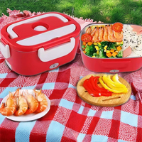 Boîte à lunch électrique portable personnalisable de 1,5 L avec chauffe-plat intégré, en acier inoxydable, anti-fuite, sans BPA - Moderne pour voiture, bureau, maison