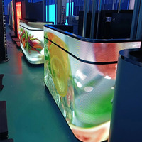 Pantalla LED Curva Flexible para Barra de Bar P2.5/P3, Personalizable, Resolución 8K, IP54 Impermeable, Pantalla para Recepción, Barra de Bar para Cafetería