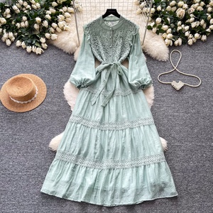 Vestido de Moda Elegante con Cuello Alto Estilo Vintage Francés Primavera 2026, Vestido Casual para Mujer - Product Image 3