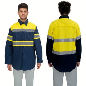 Nuevo diseño HI Vis impermeable/chaqueta de soldadura de invierno a prueba de viento con chaqueta de trabajo con rayas reflectantes - Product Image 1