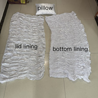 Ensemble de tissus textiles personnalisés pour doublure intérieure matelassée et rembourrée de cercueil funéraire