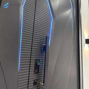 Porte d'entrée en acier et verre composite durable avec conception antivol et finition moderne pour usage résidentiel - Product Image 5