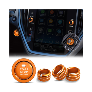 Accessoires intérieurs de voiture en alliage d'aluminium pour Subaru Crosstrek/Impreza Forester Legacy Outback Volume <span class=keywords><strong>Tune</strong></span> Couvercle du bouton du rétroviseur - Product Image 4