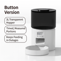 Chargeur automatique pour animaux de compagnie Version bouton, boîte déshydratante à portions précises Fontaine d'eau en option et bols doubles