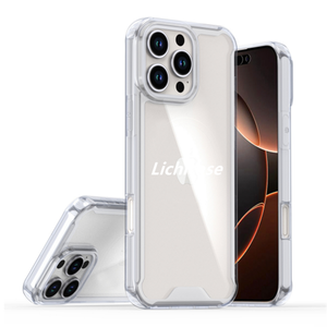 Lichicase <span class=keywords><strong>2</strong></span> trong 1 được thiết kế tinh thể rõ ràng Acrylic trở lại Tấm vỏ điện thoại cho Xiaomi 17 17pro 17Promax thời trang trường hợp - Product Image 4