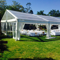 Tentes d'extérieur robustes, chapiteau de luxe pour fêtes et mariages, tente d'événement extérieure à vendre, grande tente d'église en alliage d'aluminium pour 500 personnes