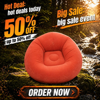 Canapé gonflable pliable moderne et minimaliste en PVC floqué, chaise longue d'intérieur et d'extérieur portable avec repose-pieds