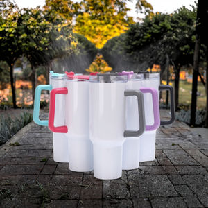 Vaso Térmico Personalizado de Acero Inoxidable de 40 oz con Asa y Tapa, Aislado al Vacío, <span class=keywords><strong>para</strong></span> Viaje, con Pajita, Logotipo Grabado con Láser, 12-24 Horas de Temperatura - Product Image 4