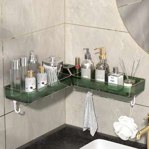 Bathroom Storage Rack Corner Mounted 60X70cm Rectangle Durable For Kitchen And Bathroom Use - Product Image 1
