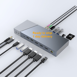 <span class=keywords><strong>Displaylink</strong></span> HDMI RJ45 Ethernet USB 3.0 USB-C Triple écran 4K Station d'accueil pour MacBook et Windows - Product Image 1