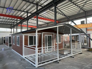 Nhà <span class=keywords><strong>container</strong></span> hiện đại có thể mở rộng với tấm bánh sandwich chống cháy cho nhà ở giá cả phải chăng, cabin văn phòng hoặc nơi trú ẩn khẩn cấp - Product Image 4