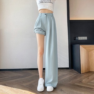 Pantalones <span class=keywords><strong>de</strong></span> mujer a cuadros <span class=keywords><strong>de</strong></span> poliéster vintage <span class=keywords><strong>de</strong></span> cintura alta, holgados, <span class=keywords><strong>de</strong></span> pierna ancha, largos hasta el suelo, estilo casual, nueva colección <span class=keywords><strong>de</strong></span> verano 2026 (Foto real) - Product Image 2