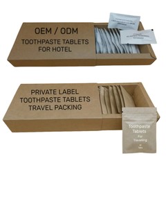 Meilleures ventes de fournitures hôtelières pour la maison, dentifrice en comprimés emballé individuellement avec logo personnalisé et étiquette privée - Product Image 2