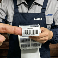 Étiquette de code-barres en PET argenté mat, autocollant de numéro de série imperméable pour la gestion des actifs d'entrepôt