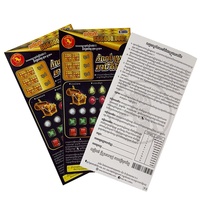 Billets de loterie instantanée haute sécurité personnalisés, billets de jeu anti-contrefaçon, cartes à gratter de loterie, impression de billets à gain immédiat