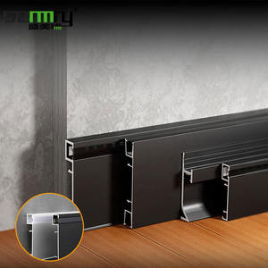 Бесплатный образец, основание из алюминиевого сплава, настенный настил, светодиодный плинтус, Алюминиевая СВЕТОДИОДНАЯ плинтуса, плинтус для освещения, светодиодные напольные светильники - Product Image 4