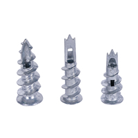 Vis d'ancrage pour cloisons sèches en alliage de zinc haute résistance 15*38mm, chevilles métalliques pour cloisons sèches, chevilles métalliques creuses pour plaques de plâtre