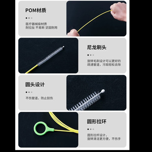 Cepillo de limpieza para coche Yiju, herramienta de desobstrucción de drenajes con cabezal redondo para techo solar, puerta, refrigerador, tanque de combustible y tuberías. - Product Image 1
