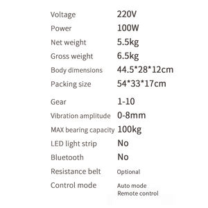 Plataforma Vibratoria Eléctrica Resistente Fabricada con Materiales de Calidad para Uso Doméstico o en Gimnasio a Largo Plazo EIGFOH TM-11-4 - Product Image 6