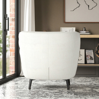 Fauteuil de salon moderne, fauteuil de détente pour balcon d'appartement, fauteuil blanc unique pour salon