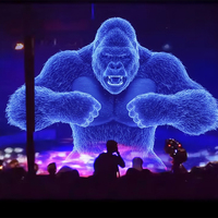 Écran de maille de gaze Holo pour projection holographique transparente pepperscrim comme fond de scène