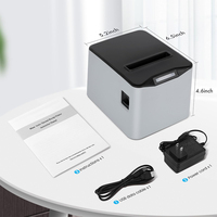 Rouleau de papier autocollant de 3 pouces pour la facturation des aliments Machine POS portable sans fil BT 80mm Imprimante de reçus thermique pour les petites entreprises
