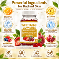 Gommes multivitaminées pour l'éclat de la peau, 60 unités, complément alimentaire, étiquette privée OEM