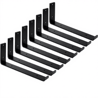 Étagère murale triangulaire en fer forgé de style minimaliste moderne, support de charge en forme de L, panneau en contreplaqué