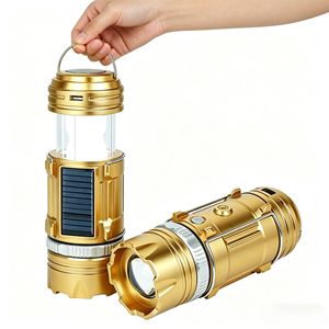 Solar Camping <b>Lantern</b> / Outdoor Portable Light — Foldable, Rechargeable Tent Lamp (USB Charging Supported), Emergency Light - Product Image 1