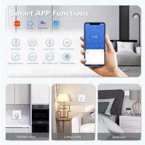 Zigbee tek İngiltere akıllı soket çift akıllı duvar prizleri üçlü elektrik çıkışları Tuya akıllı yaşam Alexa kontrol 13A - Product Image 2