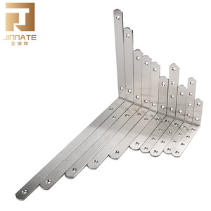 Jinnate Extended Stainless Steel Angle Bracket 90 Degree Wall Mount Support L Shape Shelf Furniture Fixer - Product Image 1