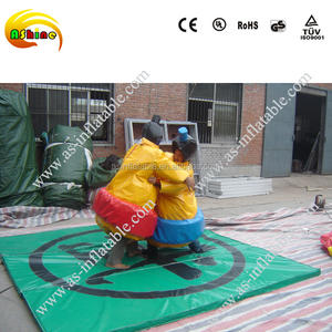 Costume de mascotte de <span class=keywords><strong>sumo</strong></span> gonflable jaune personnalisable pour les jeux de fête - Product Image 6