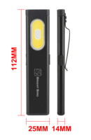 Senter LED COB magnetik luar ruangan pegangan tangan Mini kuat senter 5 mode kualitas tinggi klip Logo EDC kustom tahan air