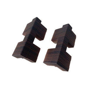Pièces Huayi : Cornières de tiroir en aluminium 100 mm, grain de noyer, accessoires de quincaillerie pour meubles modernes - Product Image 1