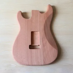 <span class=keywords><strong>Corps</strong></span> <span class=keywords><strong>de</strong></span> guitare ST en acajou non fini, style <span class=keywords><strong>Stratocaster</strong></span>, pièce à personnaliser soi-même - Product Image 5