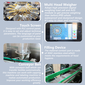 Hot bán tự động thực phẩm Máy chiết rót hạt điều kẹo đồ ăn nhẹ chai dây chuyền sản xuất - Product Image 4