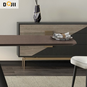 Moderno stile europeo rettangolo disegni tavolo da pranzo con Base in acciaio nordico in legno casa cucina sala da pranzo mobili Villa uso - Product Image 4