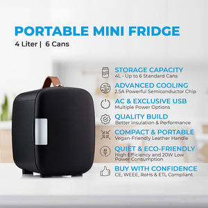 Mini Refrigerador Portátil de 5L, 12v CA/CC, Nevera Pequeña para Exteriores - Product Image 2