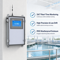 Système de surveillance de la qualité de l'eau mural multiparamètres, analyseur multiparamètres pour pH, EC, turbidité, chlore résiduel