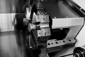 Máquina de torneado CNC de servicio medio, nuevo diseño de cama inclinada horizontal individual/doble, FANUC 380V HT300, Motor de torno de cama plana - Product Image 3