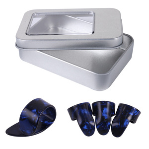 Púas de plástico duraderas para guitarra, para instrumentos de cuerda, en caja metálica. - Product Image 3