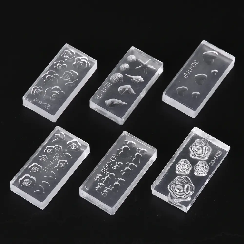 Silicon 3D nail mould acrylic mold for nail art DIY decoration
