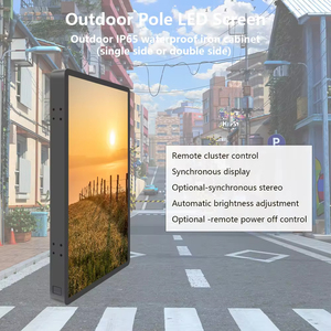 Poste de luz de calle impermeable, pantalla LED para exteriores, poste de luz de parche LED P4, pantalla LED de doble cara, panel de 512*1024mm, venta al por mayor - Product Image 2
